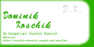 dominik koschik business card